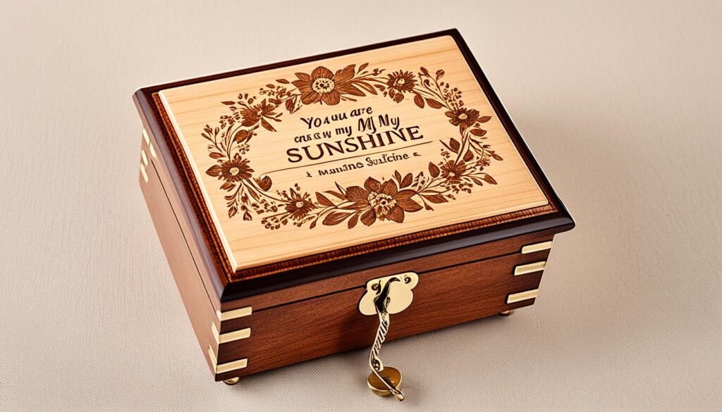 you are my sunshine wood music box